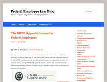 Tablet Screenshot of federalemployeelawblog.com